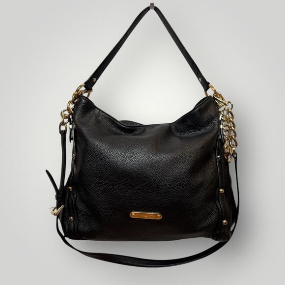 Michael Kors Handbags - Michael Kors Astor Studded Black Leather Hobo Bag - Like New